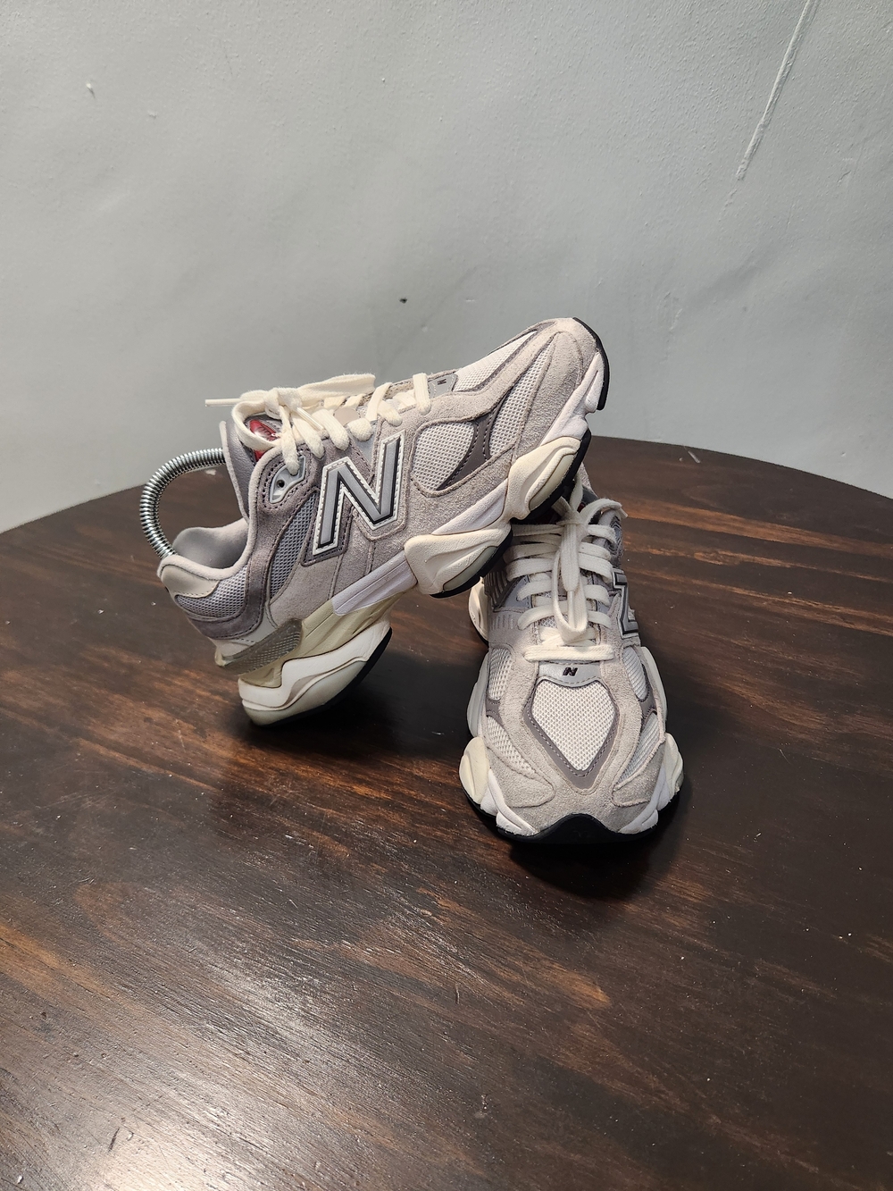 New Balance 9060 Women’s Suede Gray Beige Chunky Sneakers size US7/EU38